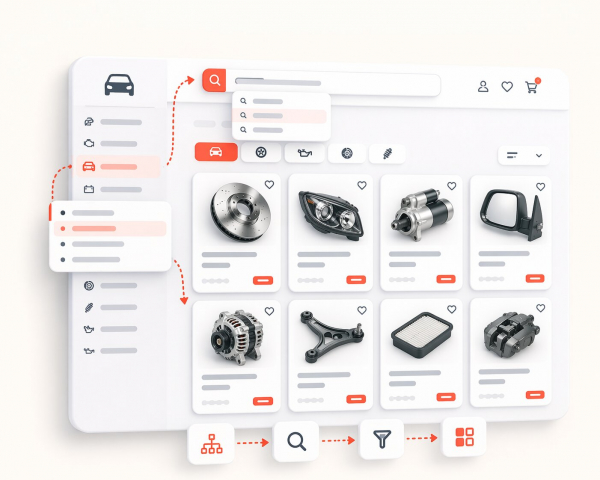 Web Design for Auto Parts Websites: What Helps Customers Find Parts Faster